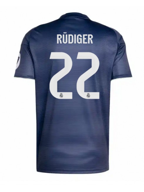 Moški Nogometna dresi replika Real Madrid Antonio Rudiger #22 Gostujoči 2025-26 Kratek rokav Moški Nogometna dresi replika Real Madrid Antonio Rudiger #22 Gostujoči 2025-26 Kratek rokav